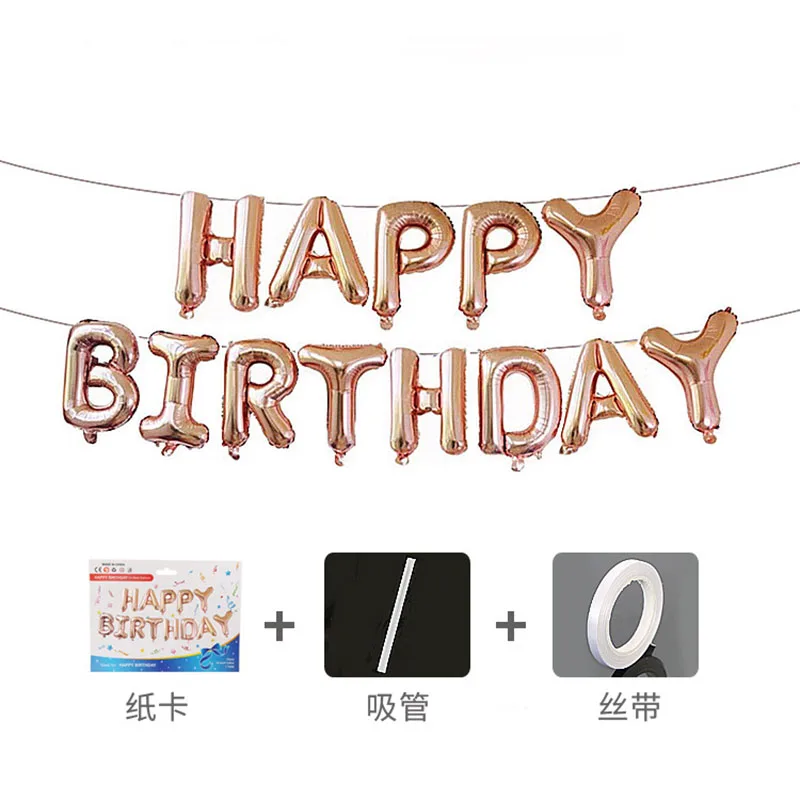 16inch Colorful Aluminum Foil Balloons Rose Gold Silver Happy Birthday Letter Balloon Party Decoration Helium Baloon Supplies
16inch Colorful Aluminum Foil Balloons Rose Gold Silver Happy Birthday Letter Balloon Party Decoration Helium Baloon Supplies