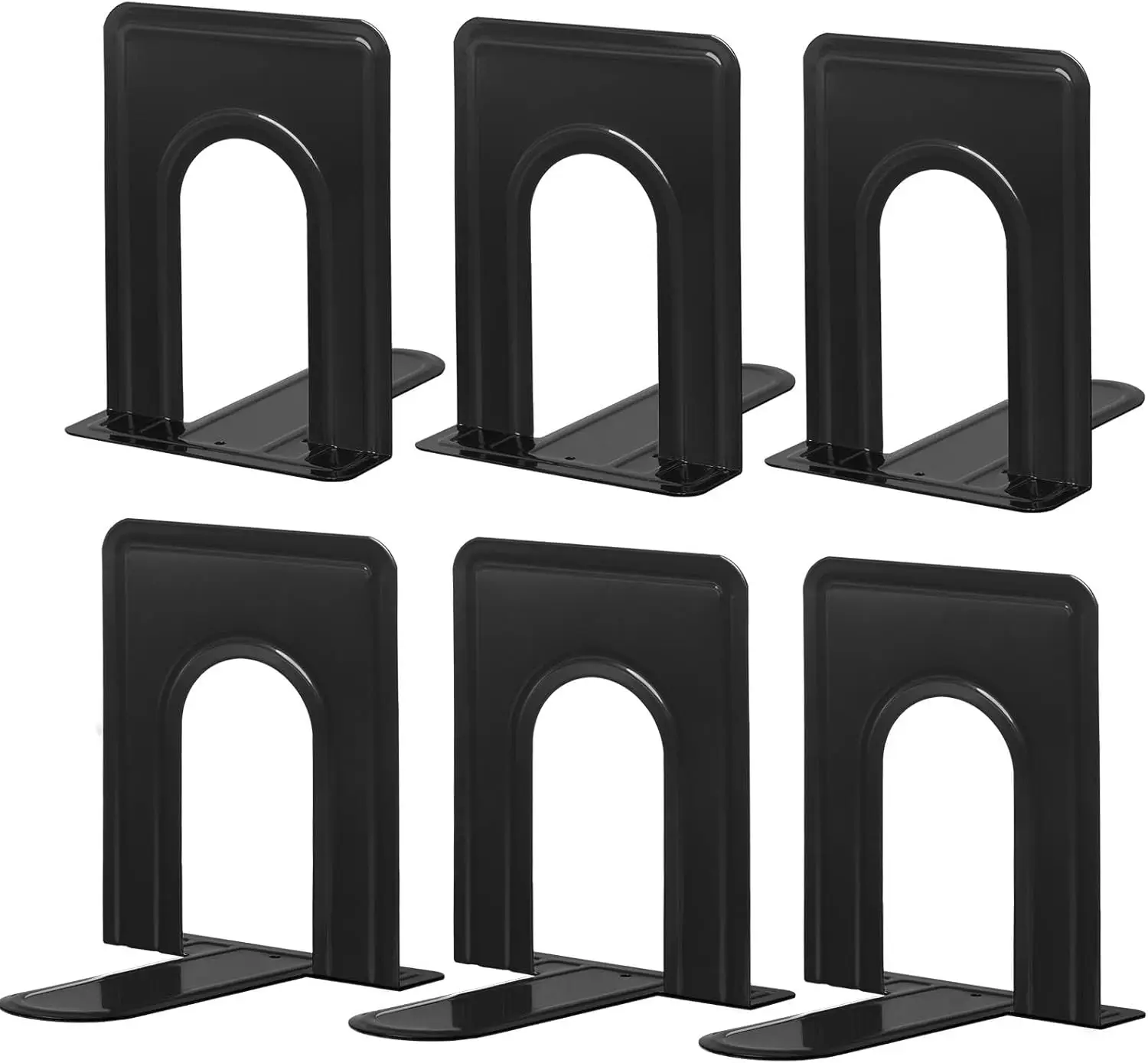 Metal Bookends for Shelves, Non-Skid Book Holder with Sturdy T-Shape Design, Large 5.7x4.9x6.5 in, 6 Pcs
Metal Bookends for Shelves, Non-Skid Book Holder with Sturdy T-Shape Design, Large 5.7x4.9x6.5 in, 6 Pcs