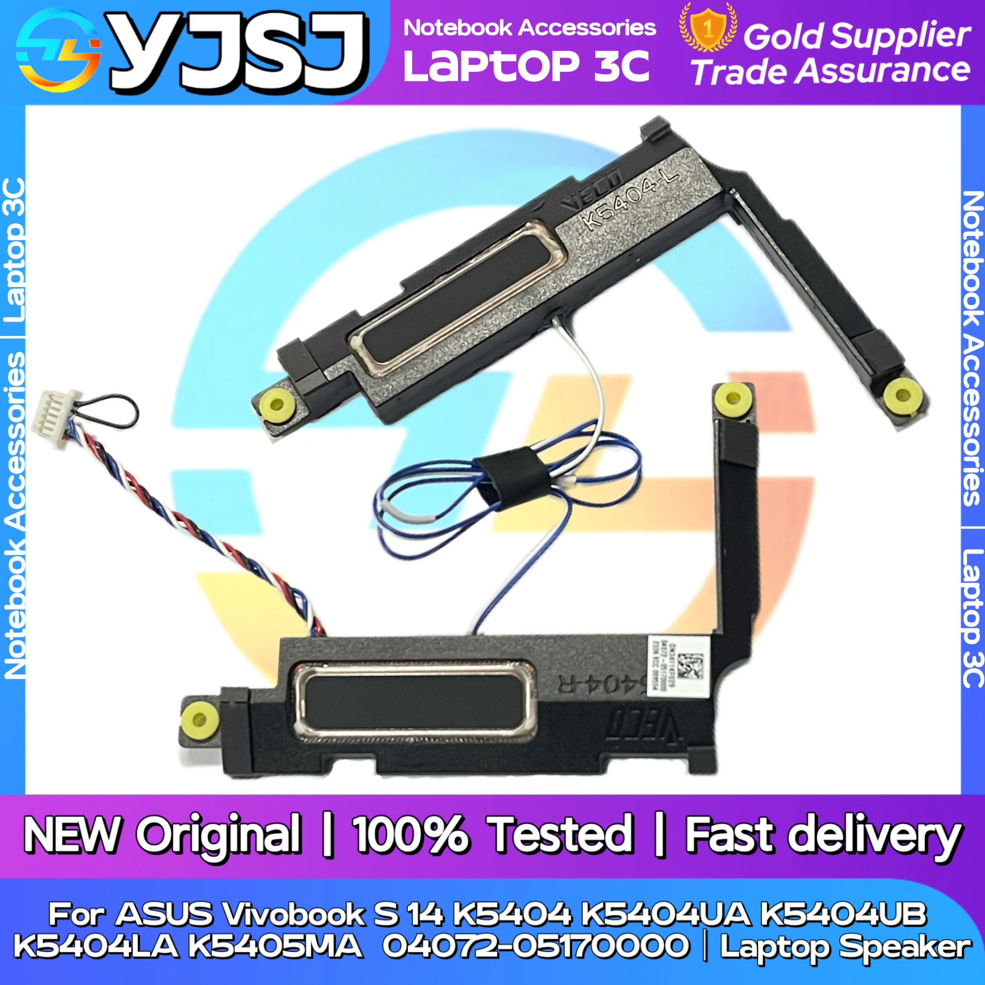 New Original Laptop Notebook Speaker For ASUS Vivobook K5404 K5404UA K5404UB K5404LA K5405MA 04072-05170000 Built in horn audio
New Original Laptop Notebook Speaker For ASUS Vivobook K5404 K5404UA K5404UB K5404LA K5405MA 04072-05170000 Built in horn audio