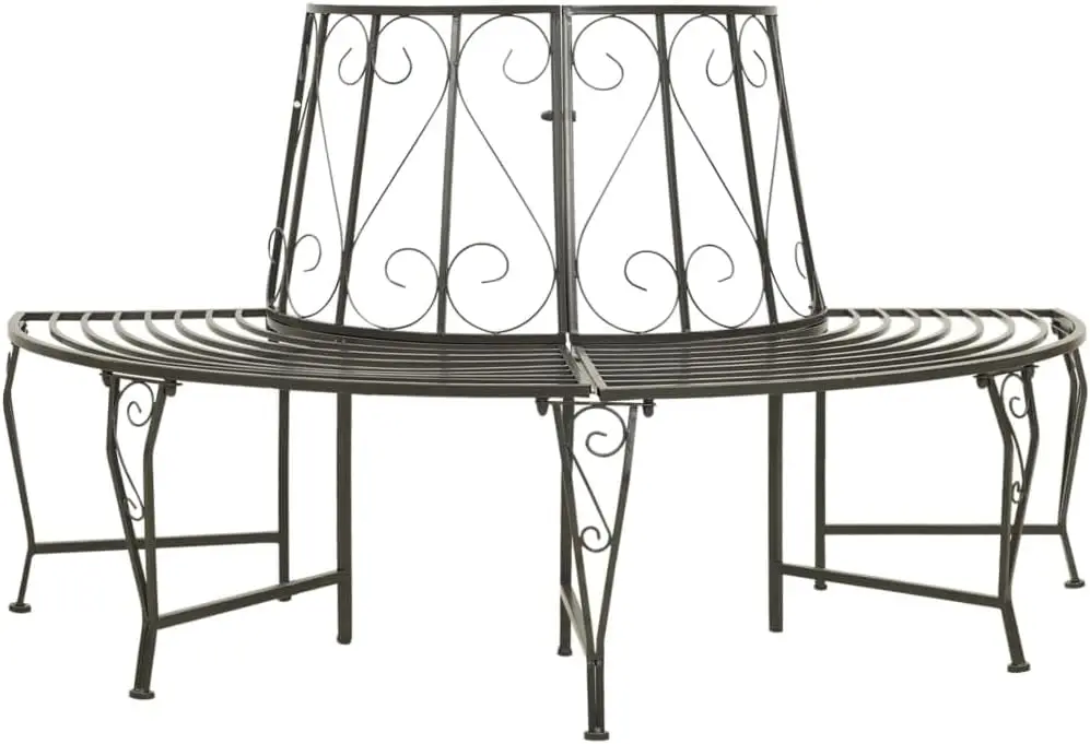 Unique Half Round Tree Bench - Durable Steel Construction - High Load Capacity - Perfect for Patio Use
Unique Half Round Tree Bench - Durable Steel Construction - High Load Capacity - Perfect for Patio Use