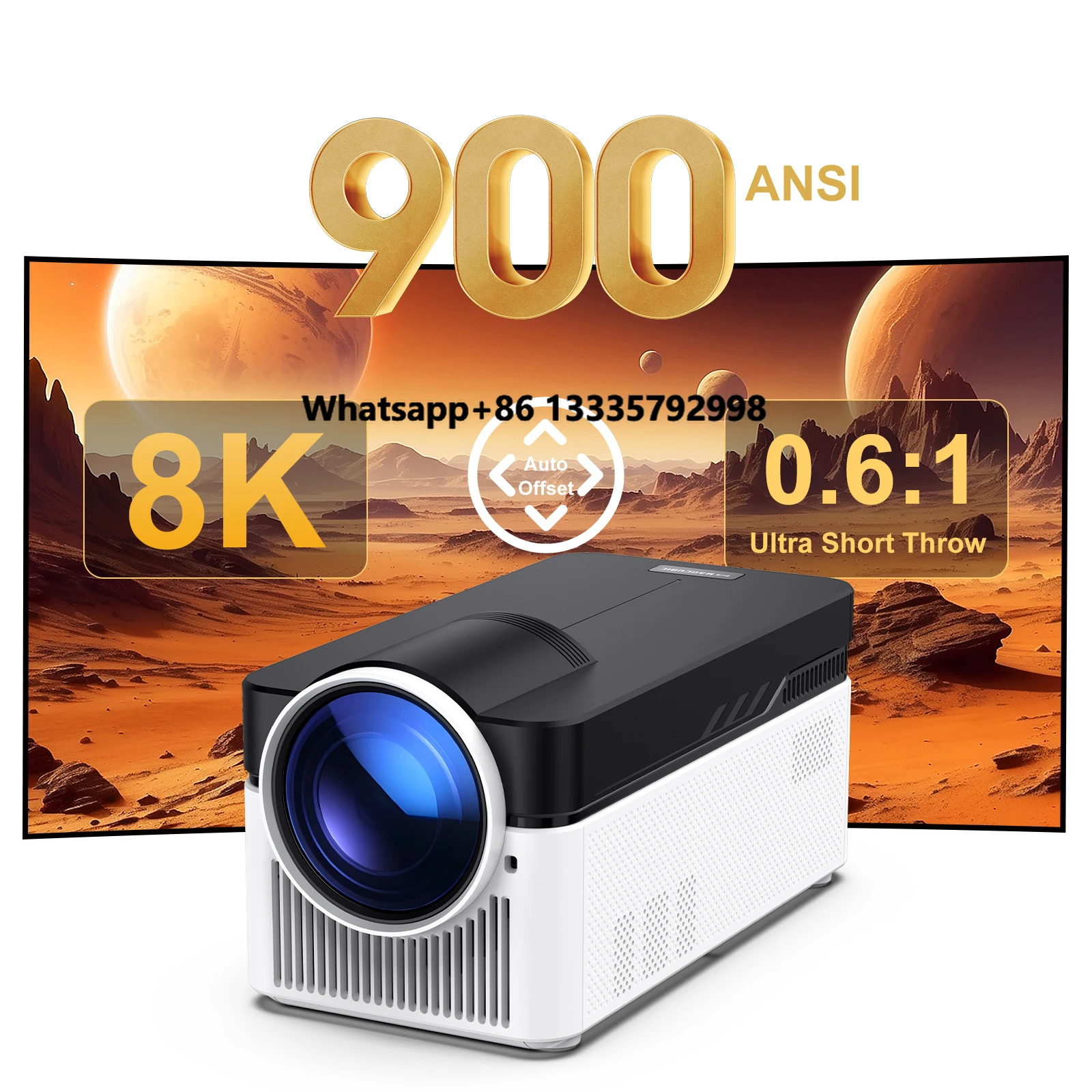 Noston 1080p 900ANSI 9000Lumens Android 11 8K Projector HY450 Full HD Business Home Theater Cinema Projector Movie Projector
Noston 1080p 900ANSI 9000Lumens Android 11 8K Projector HY450 Full HD Business Home Theater Cinema Projector Movie Projector