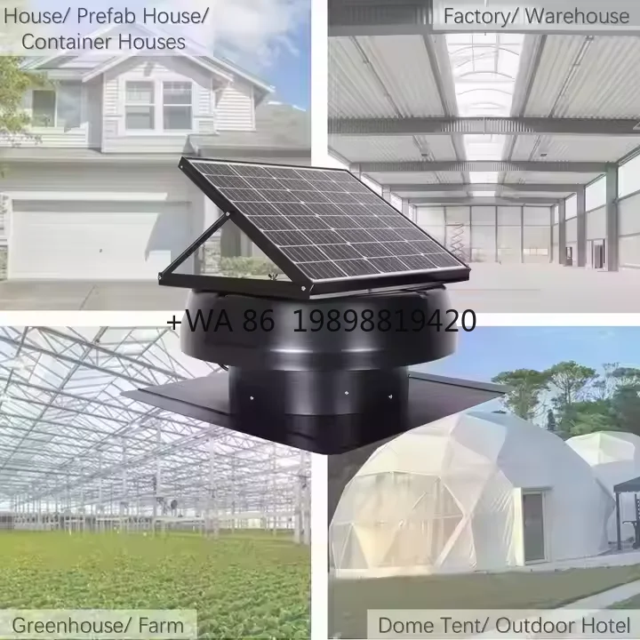 Powered Attic Roof Ventilation Exhaust DC Fan Heat Extractor Fan for Factory Wholesale High Performance Industrial Solar
Powered Attic Roof Ventilation Exhaust DC Fan Heat Extractor Fan for Factory Wholesale High Performance Industrial Solar