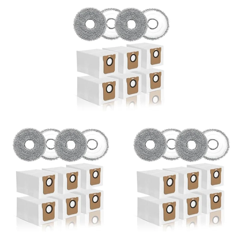 ABHB-3 Set Dust Bag Mop Cloths For Dreame L10S Ultra L10 Ultra L10 Prime L20 Ultra, 6 Vacuum Cleaner Bags Wet Mop Pads
ABHB-3 Set Dust Bag Mop Cloths For Dreame L10S Ultra L10 Ultra L10 Prime L20 Ultra, 6 Vacuum Cleaner Bags Wet Mop Pads