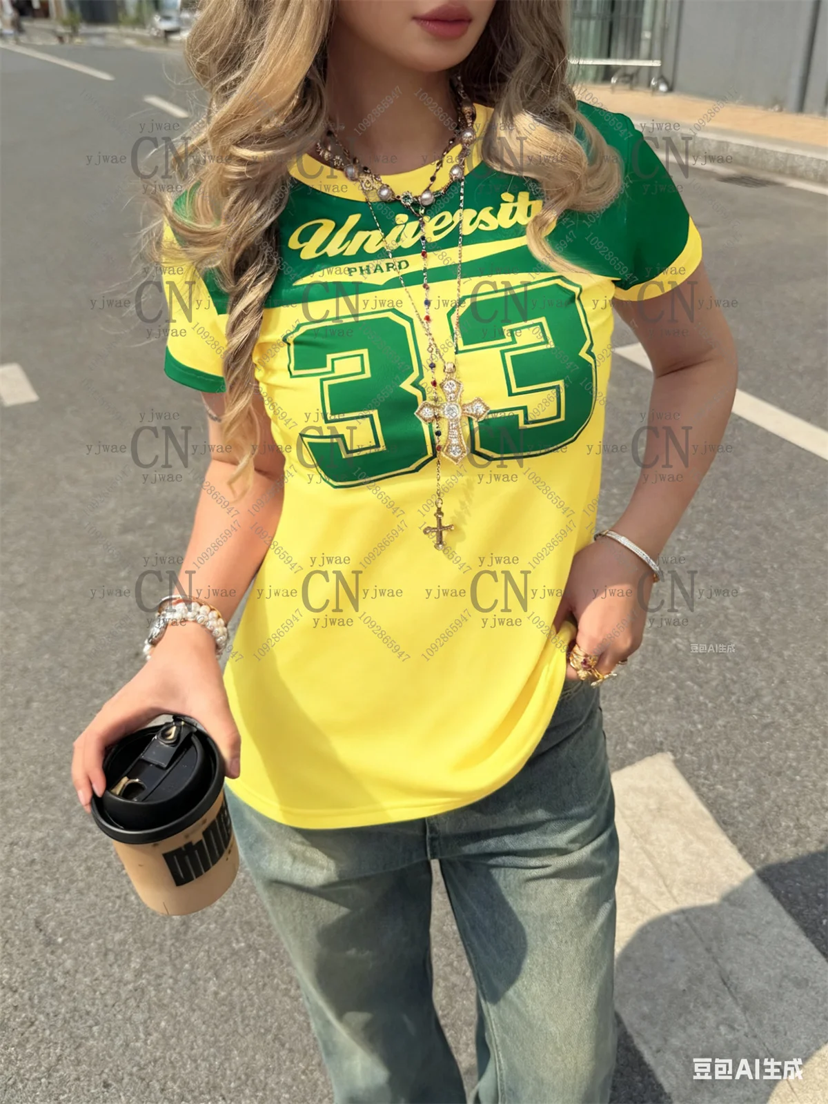 Леопардовая футболка с цифровым рисунком и круглым вырезом с цветными блоками, баскетбольная майка в студенческом стиле, женская модная уличная футболка
Леопардовая футболка с цифровым рисунком и круглым вырезом с цветными блоками, баскетбольная майка в студенческом стиле, женская модная уличная футболка