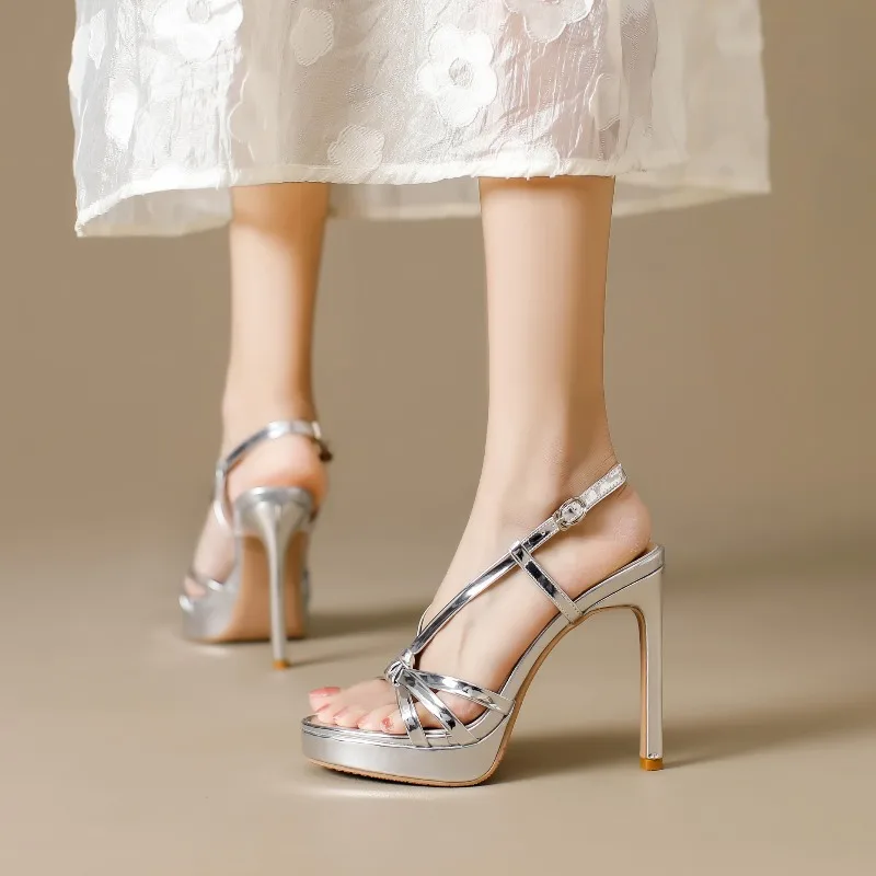 Size 33-42 11cm High Heels Stiletto Platform Sandals Open Toe Fashion Thick Sole Versatile Sandals Gold Sexy Dress Shoes
Size 33-42 11cm High Heels Stiletto Platform Sandals Open Toe Fashion Thick Sole Versatile Sandals Gold Sexy Dress Shoes