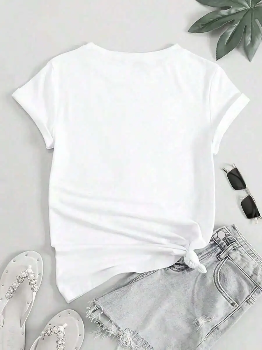 Womens Round Neck Graphic T-Shirt Breathable Casual Summer Top
Womens Round Neck Graphic T-Shirt Breathable Casual Summer Top