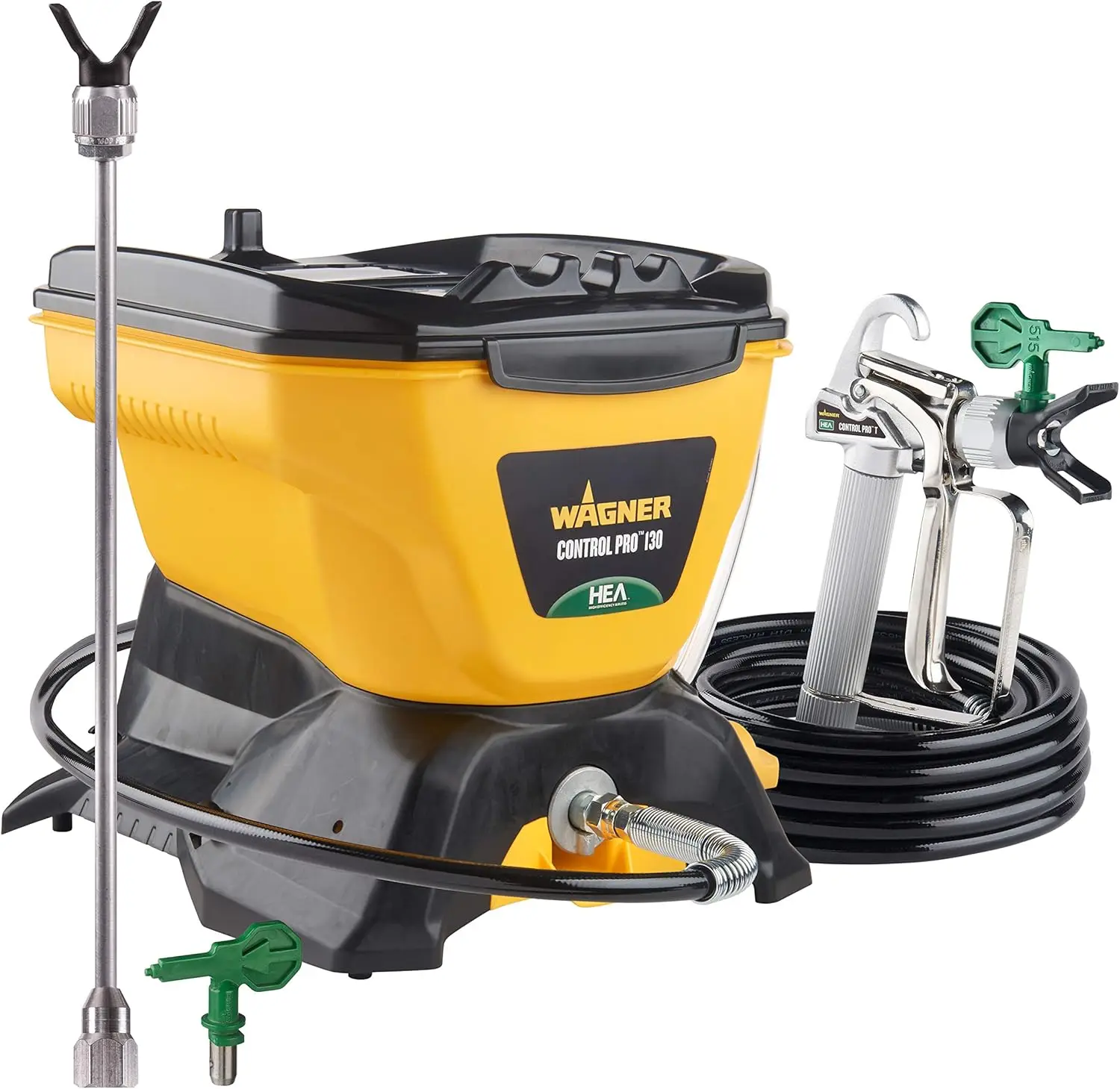 Paint Sprayer Kit, High Efficiency Airless Sprayer with Low Overspray & 12" Extension, 515 & 413 Tip for Large Projects, Yellow
Paint Sprayer Kit, High Efficiency Airless Sprayer with Low Overspray & 12" Extension, 515 & 413 Tip for Large Projects, Yellow