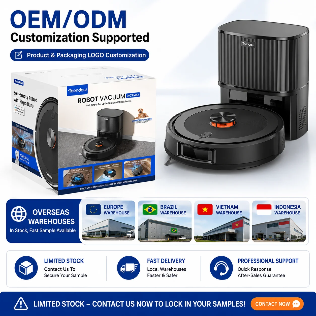 Teendow D10S MAX Robot Vacuum Cleaner Wet Dry Mopping And Sweeping With Self-Emptying Dustbin Aspirateur Aspirador
Teendow D10S MAX Robot Vacuum Cleaner Wet Dry Mopping And Sweeping With Self-Emptying Dustbin Aspirateur Aspirador