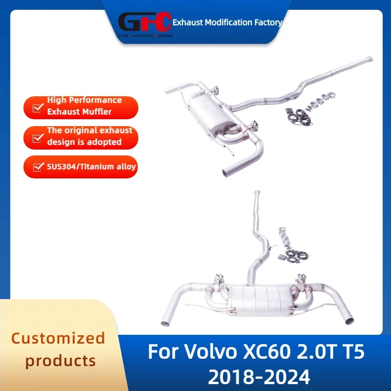 GFC Catback Valvetronic Exhaust Pipe for Volvo XC60 2.0T T5 2018-2024 High-Performance Exhaust Muffler System
GFC Catback Valvetronic Exhaust Pipe for Volvo XC60 2.0T T5 2018-2024 High-Performance Exhaust Muffler System