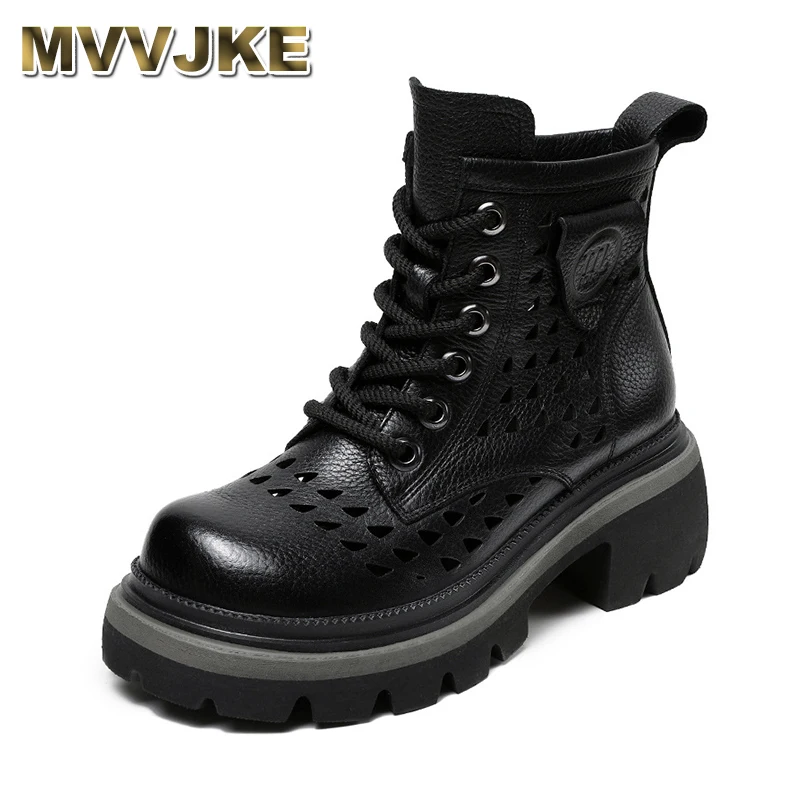 2024 Women Summer Hollow Out Cool Boots Quality Genuine Cow Leather Thick Heel Platform Zipper Gladiator Sandals Women
2024 Women Summer Hollow Out Cool Boots Quality Genuine Cow Leather Thick Heel Platform Zipper Gladiator Sandals Women