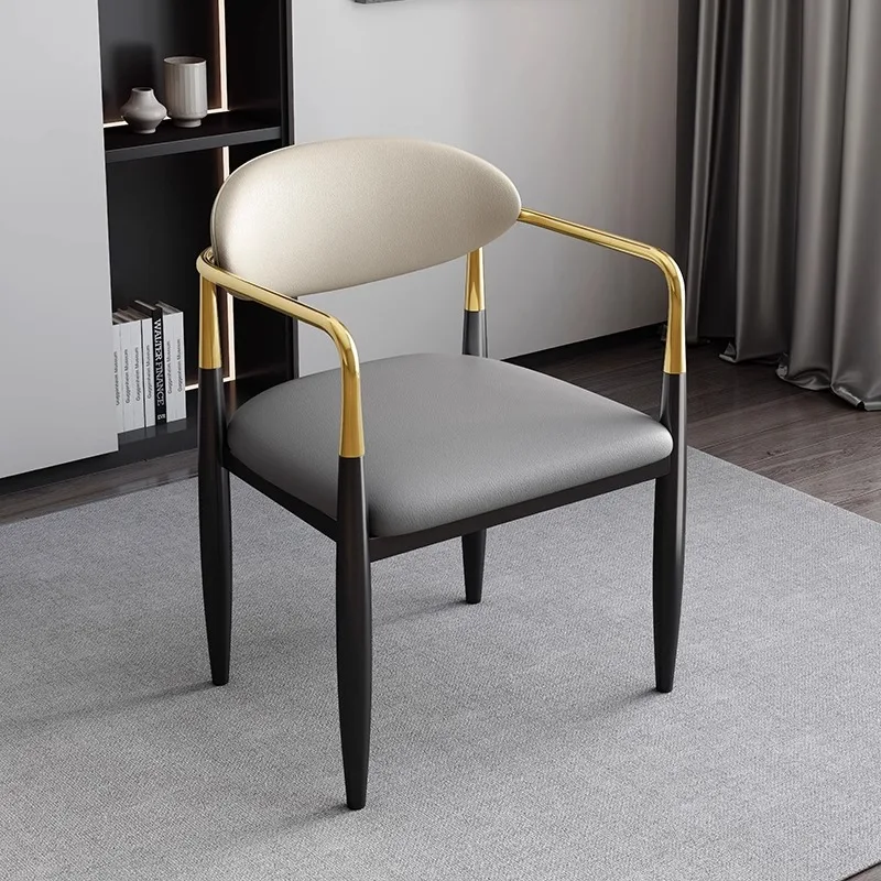 Simple modern high-end master chair microfiber leather hotel dining chair household tea table stainless steel backrest
Simple modern high-end master chair microfiber leather hotel dining chair household tea table stainless steel backrest