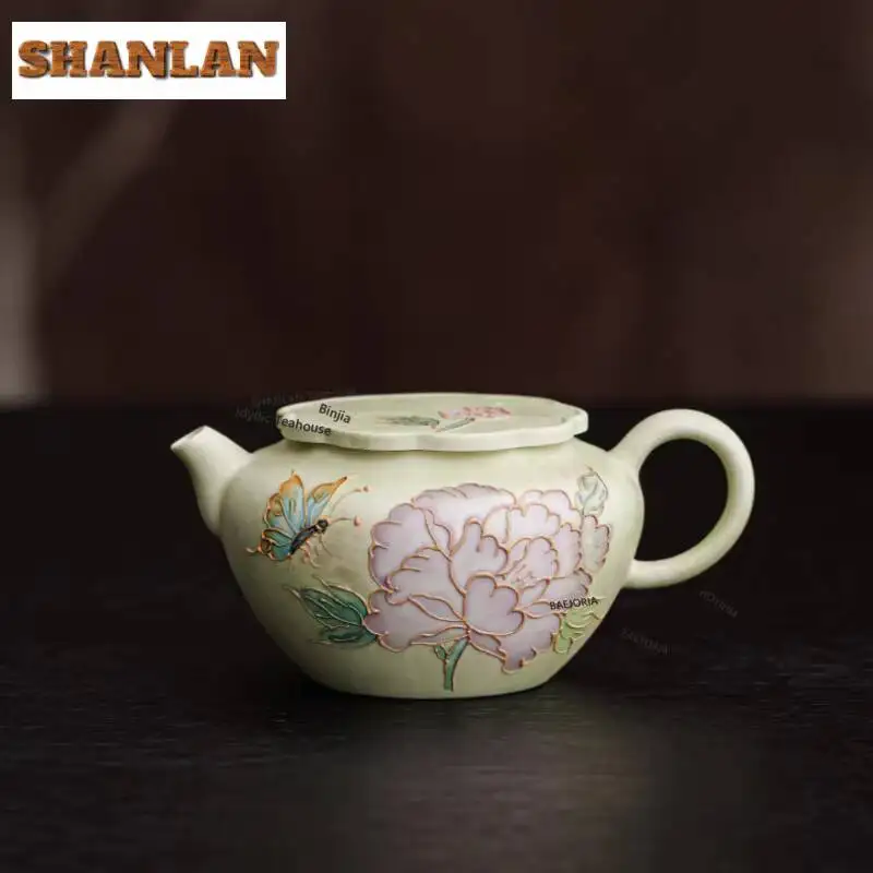 100ml Hand-painted Peony Butterfly Teapot Aesthetic Tea Infuser Pot Household Tea Maker Kettle With Strainer Tea Ceremony Gift
100ml Hand-painted Peony Butterfly Teapot Aesthetic Tea Infuser Pot Household Tea Maker Kettle With Strainer Tea Ceremony Gift