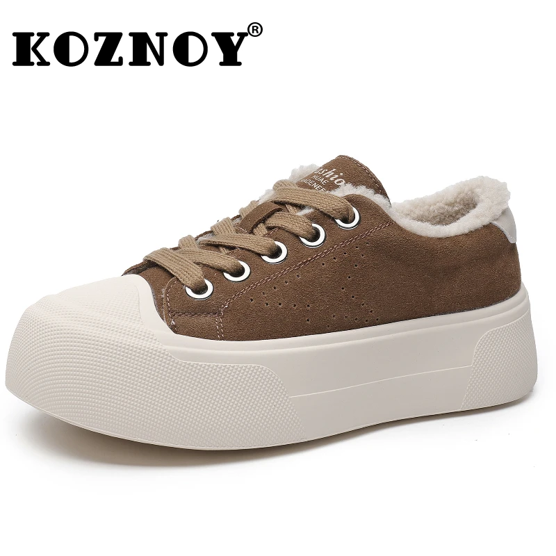 Koznoy/женские замшевые кроссовки из натуральной кожи на плоской подошве, массивные кроссовки на танкетке, весенние плюшевые модные осенние повседневные туфли на толстой подошве
Koznoy/женские замшевые кроссовки из натуральной кожи на плоской подошве, массивные кроссовки на танкетке, весенние плюшевые модные осенние повседневные туфли на толстой подошве