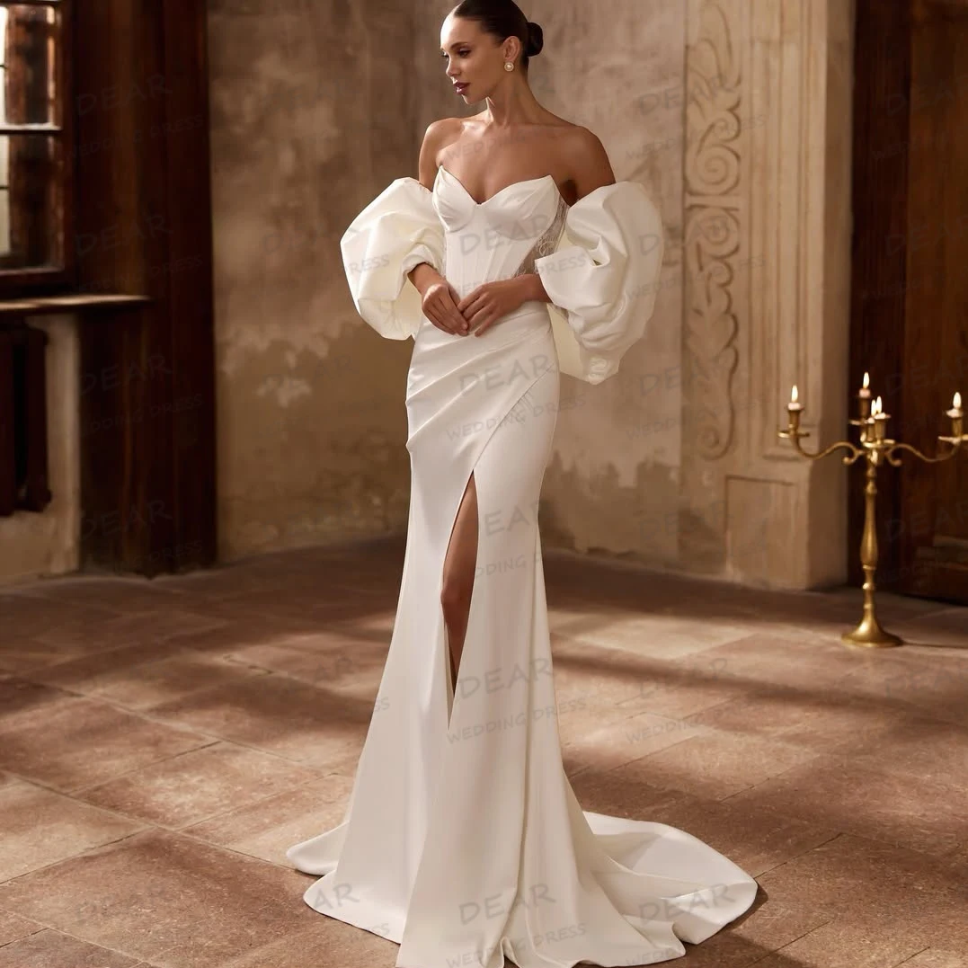 Sexy Wedding Dresses Mermaid Hollow Sleeveless Women's Bridal Gowns High Side Split Elegant Customized Vestidos De Novia Party
Sexy Wedding Dresses Mermaid Hollow Sleeveless Women's Bridal Gowns High Side Split Elegant Customized Vestidos De Novia Party