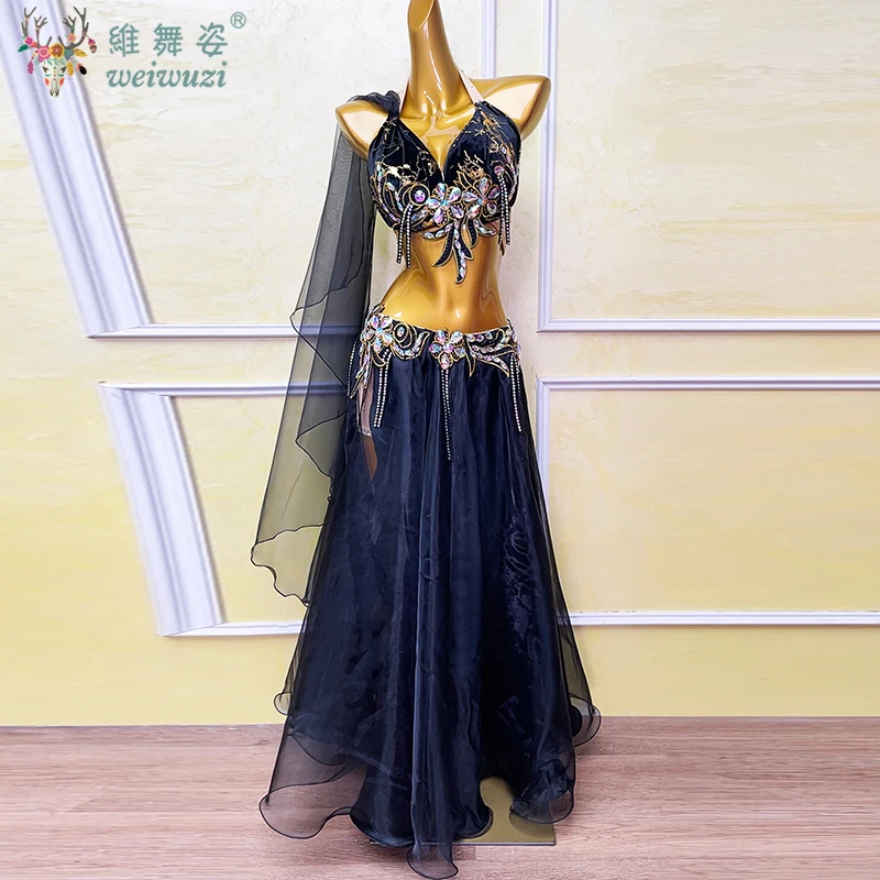 Belly Dancer Competition Outfit Adults Senior AB Stones Bra+Long Skirt Temperament Performance Costume Oriental Dance Clothing
Belly Dancer Competition Outfit Adults Senior AB Stones Bra+Long Skirt Temperament Performance Costume Oriental Dance Clothing