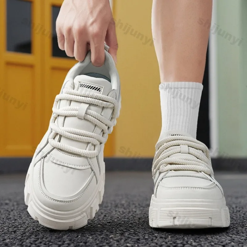 2025 Autumn Concise Solid Low Top Thick Sole Casual Shoes for Men Fashion Trend Versatile Comfortable Non Slip Platform sneakers
2025 Autumn Concise Solid Low Top Thick Sole Casual Shoes for Men Fashion Trend Versatile Comfortable Non Slip Platform sneakers