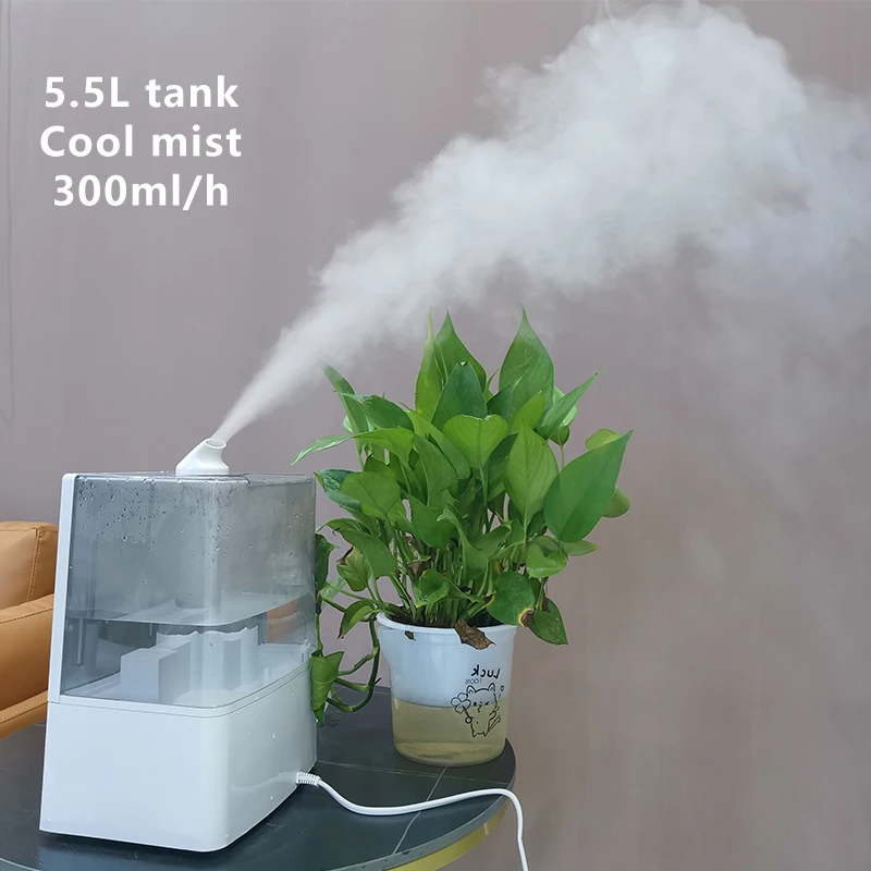 350ml/h Air Ultrasonic Humidifier With Essential Oil Mist Sprayer Transparent Tank 5.5L Air Cool Mist Humidifier
350ml/h Air Ultrasonic Humidifier With Essential Oil Mist Sprayer Transparent Tank 5.5L Air Cool Mist Humidifier