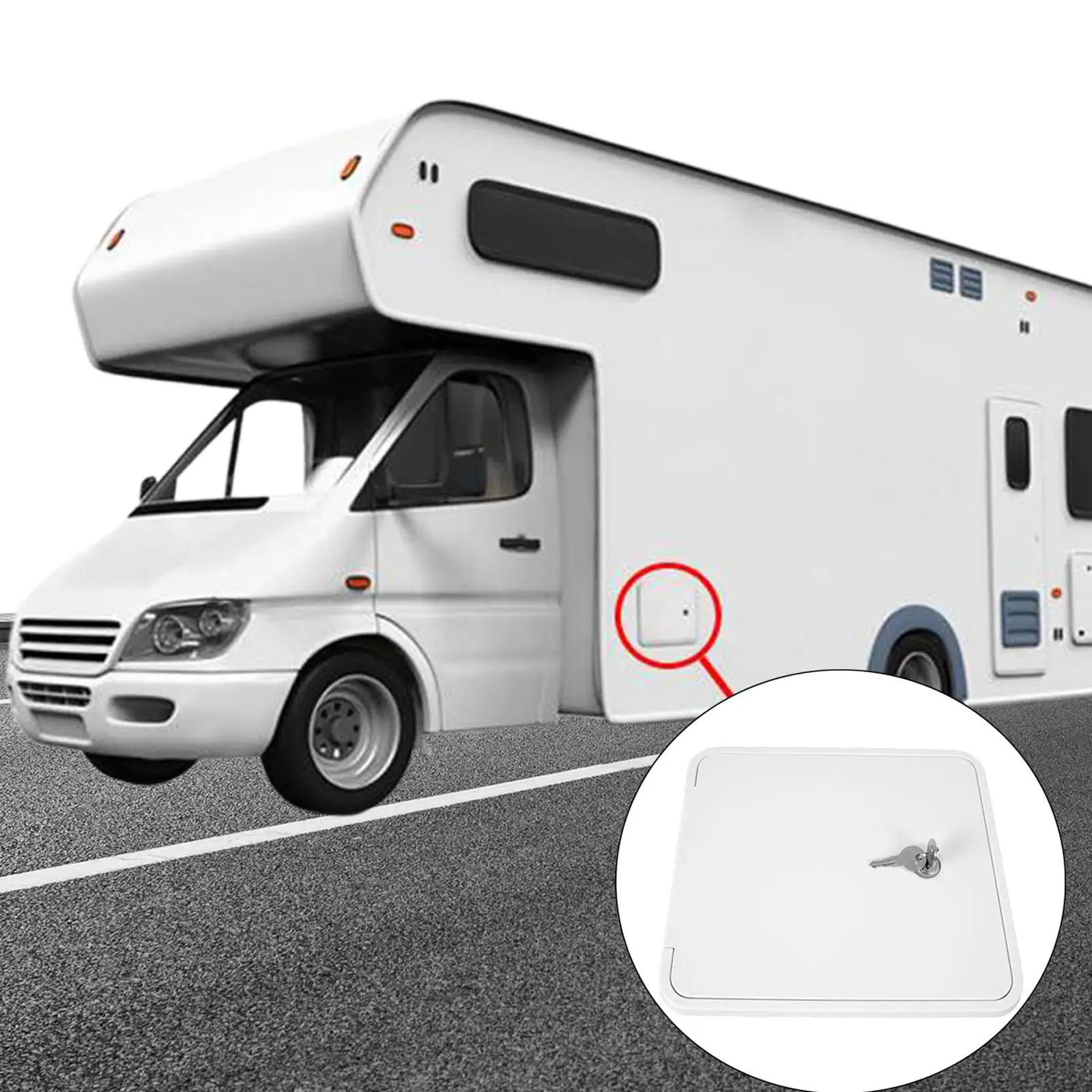 Power Cable Hatch Electrical Access Door 180° Opening and Closing with 2 Keys Waterproof for RV Boat Accessory White
Power Cable Hatch Electrical Access Door 180° Opening and Closing with 2 Keys Waterproof for RV Boat Accessory White