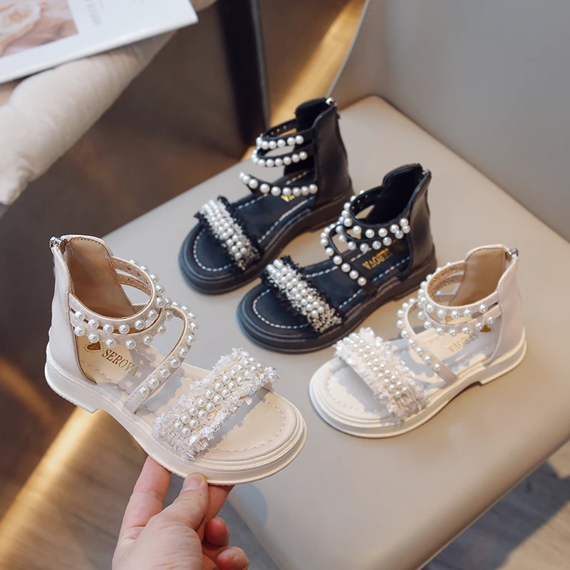 Girls Sandals 2023 Summer New Kids Soft Versatile GLADIATOR Pearls Chic Princess Shoes for Party Wedding Shows Children Flats
Girls Sandals 2023 Summer New Kids Soft Versatile GLADIATOR Pearls Chic Princess Shoes for Party Wedding Shows Children Flats