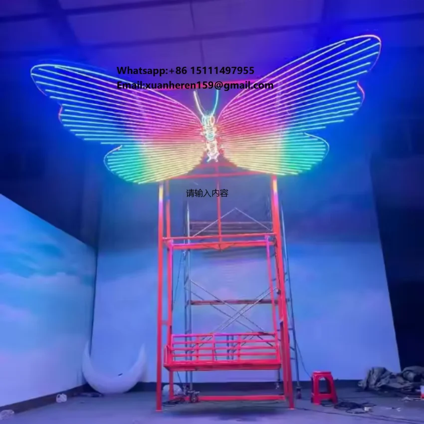 LED Flying Mariposa with Luminous Wings Large Outdoor Interactive Display for Attractive Amusement Equipment
LED Flying Mariposa with Luminous Wings Large Outdoor Interactive Display for Attractive Amusement Equipment