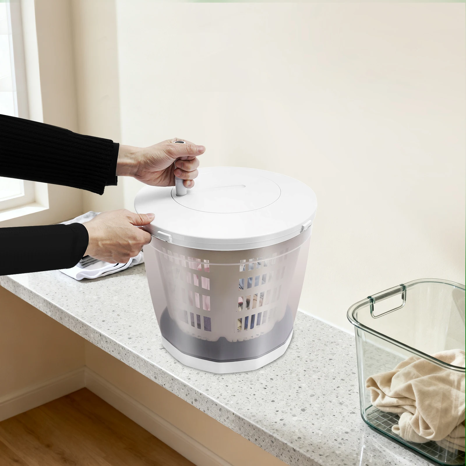 2 in 1 Manual Washing Machine Spin Dryer Non Electric Portable Washer for Small Laundry Travel Camping Space Saving Utility
2 in 1 Manual Washing Machine Spin Dryer Non Electric Portable Washer for Small Laundry Travel Camping Space Saving Utility