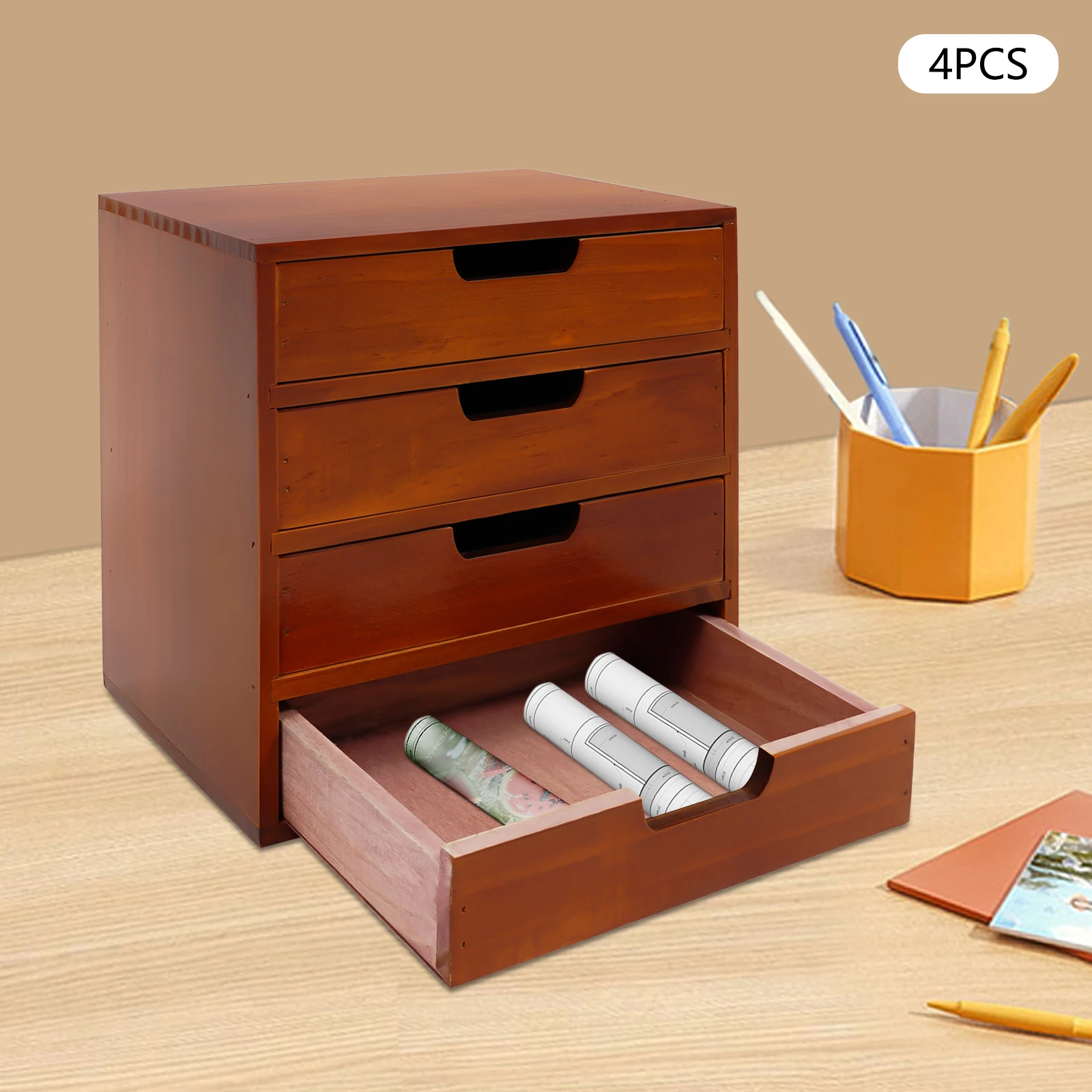 Multi-level Solid Wood Drawer Desktop Storage Organizers for Items Storage
Multi-level Solid Wood Drawer Desktop Storage Organizers for Items Storage