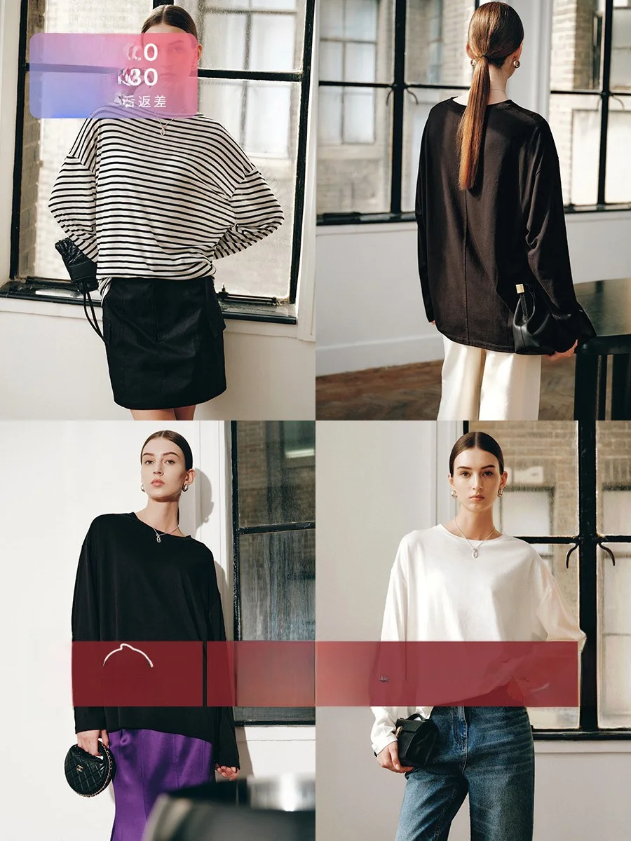 Amyy Studios Women's Long Sve Wool T-irt Loose Fit Versatile Spring Summer Autumn Seasonal Large Size Faionable Top
Amyy Studios Women's Long Sve Wool T-irt Loose Fit Versatile Spring Summer Autumn Seasonal Large Size Faionable Top