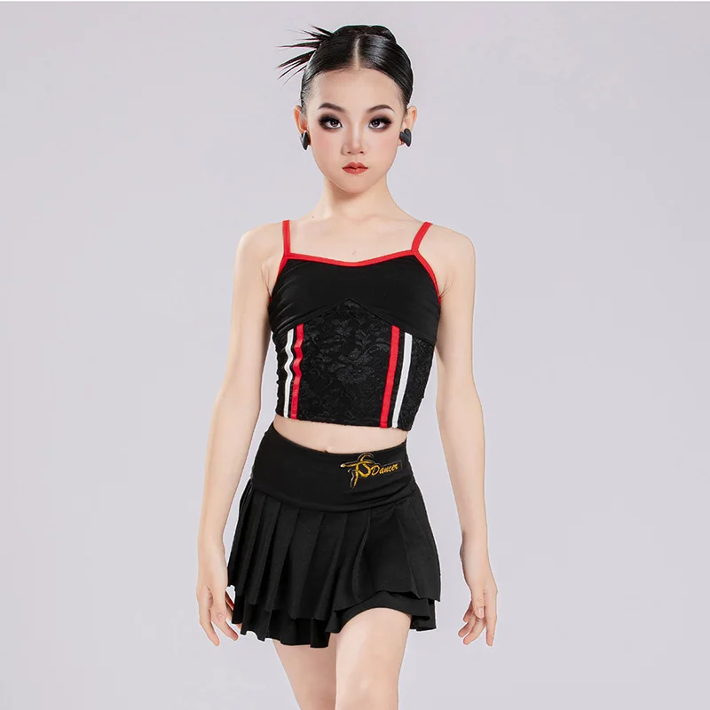 Color Blocked Latin Dance Vest Top and A-line Skirt Split Suits Children's Girls Practice Clothes Class Schedule Performance
Color Blocked Latin Dance Vest Top and A-line Skirt Split Suits Children's Girls Practice Clothes Class Schedule Performance