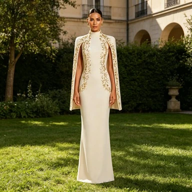 Luxury Crystal Long Sleeve High Collar Evening Gown Customized Jersey A-line Floor Length Prom Dresse Customized Party Dress
Luxury Crystal Long Sleeve High Collar Evening Gown Customized Jersey A-line Floor Length Prom Dresse Customized Party Dress