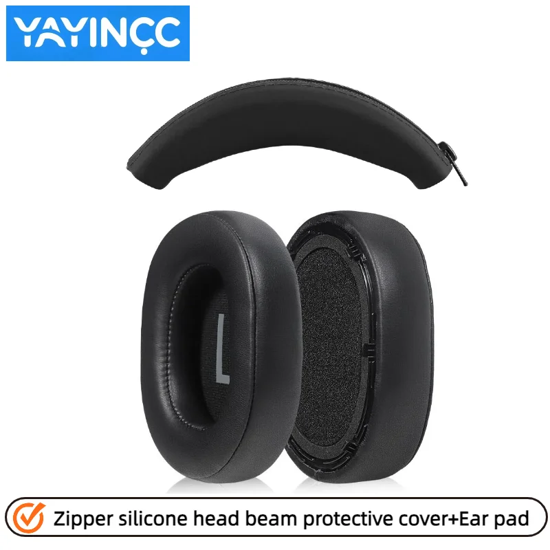 Replacement Soft Foam Cushion Ear Pads / Silicone zipper head beam protective cover For QCY H4 Gaming Headset repair parts
Replacement Soft Foam Cushion Ear Pads / Silicone zipper head beam protective cover For QCY H4 Gaming Headset repair parts