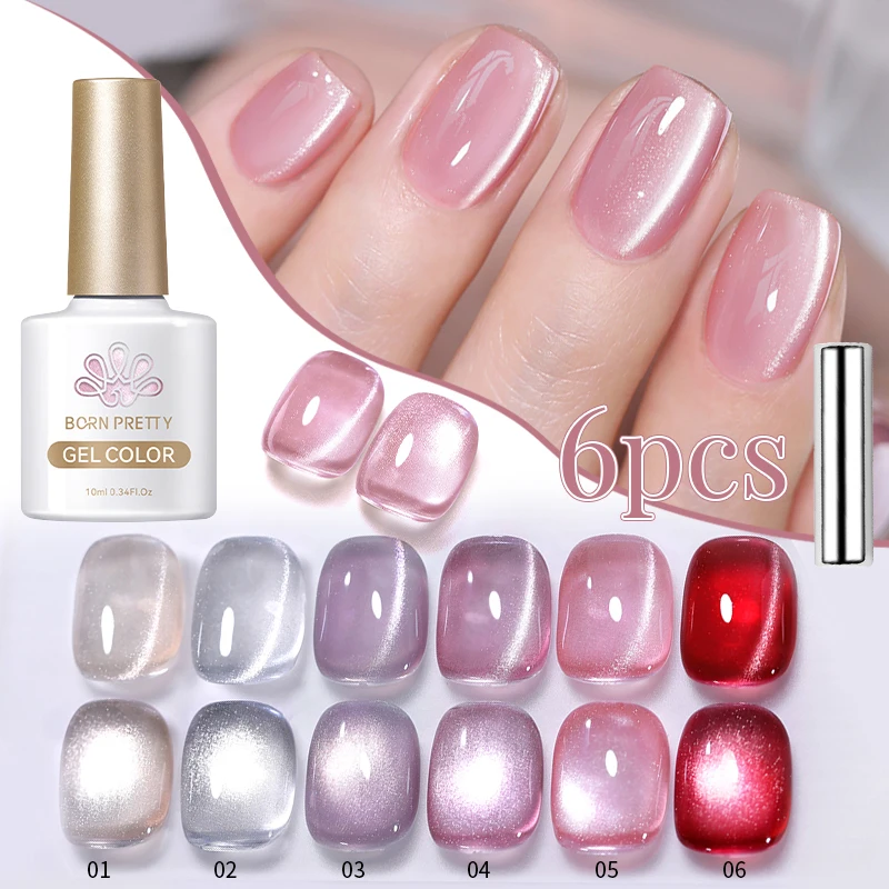 BORN PRETTY 6 Bottles 10ml Water Light Cat Magnetic Gel with Magnetic Stick Semi Permanent Soak Off Crystal Gel Polish for Nails
BORN PRETTY 6 Bottles 10ml Water Light Cat Magnetic Gel with Magnetic Stick Semi Permanent Soak Off Crystal Gel Polish for Nails