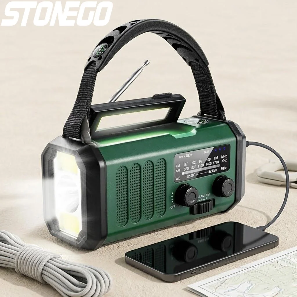 10000mAh Solar Crank Radio Weather Alert AM FM USB C Charger Flashlight SOS Outdoor Survival Gear
10000mAh Solar Crank Radio Weather Alert AM FM USB C Charger Flashlight SOS Outdoor Survival Gear