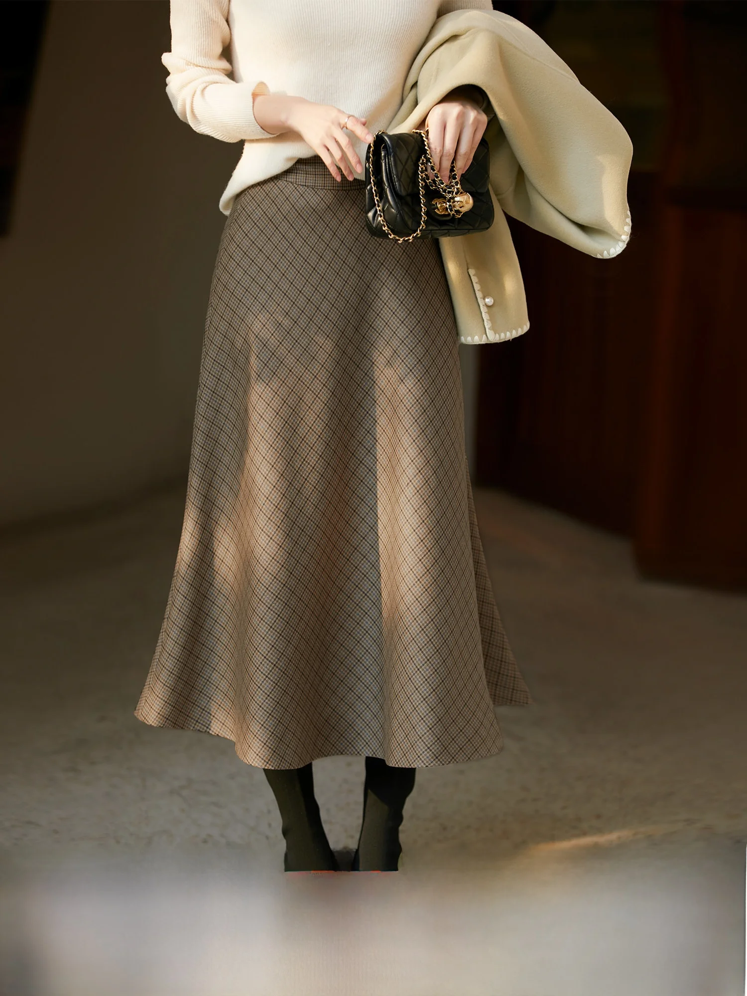 Xhange f-length Skirt with Retro id Design Made of Wool And Silk in Oil Painting Sle for Women Commute OL Sle
Xhange f-length Skirt with Retro id Design Made of Wool And Silk in Oil Painting Sle for Women Commute OL Sle