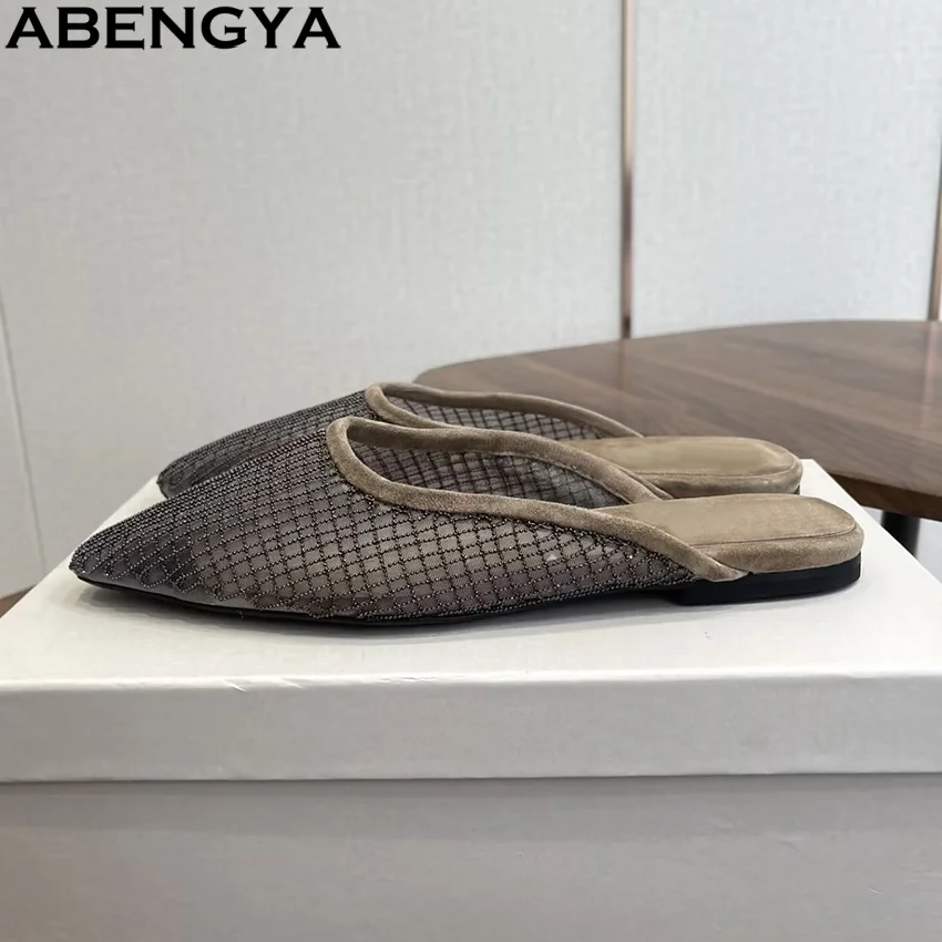 Summer Air mesh Flat Slippers Women String Bead Slip On Mules Casual Beach Shoes Holiday Sandalias Mujer Women's Slippers
Summer Air mesh Flat Slippers Women String Bead Slip On Mules Casual Beach Shoes Holiday Sandalias Mujer Women's Slippers