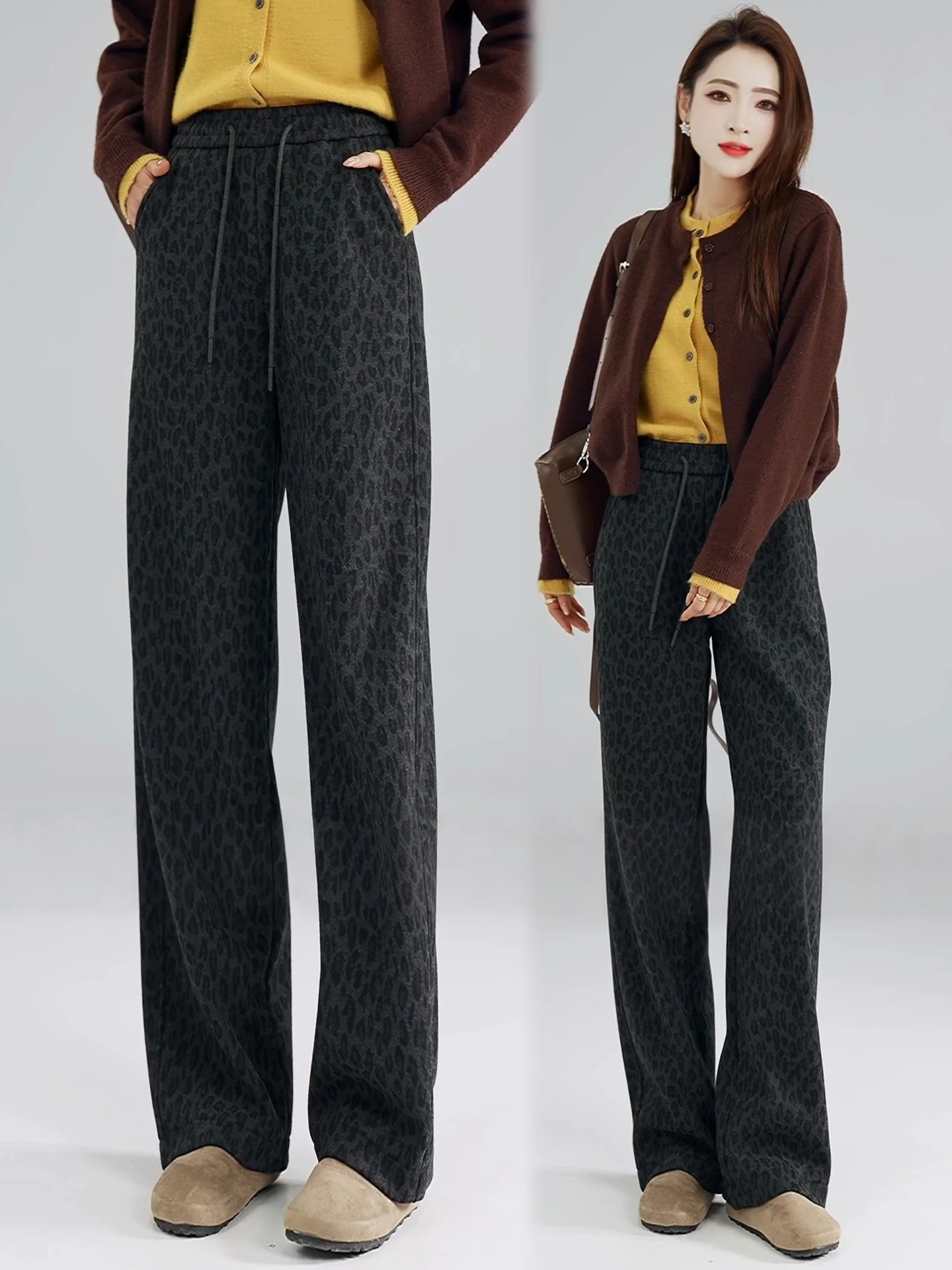 High Waist Wide Leg Pants Women's Autumn Winter New Style Loose Fit Fleece Lined Woolen Slim Fit Casual Straight Leg Trousers
High Waist Wide Leg Pants Women's Autumn Winter New Style Loose Fit Fleece Lined Woolen Slim Fit Casual Straight Leg Trousers