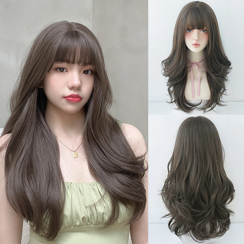Loose Body Wave Cool Brown for Women Daily Use High Density Synthetic Layered Light Brown Hair Wigs with Bangs
Loose Body Wave Cool Brown for Women Daily Use High Density Synthetic Layered Light Brown Hair Wigs with Bangs