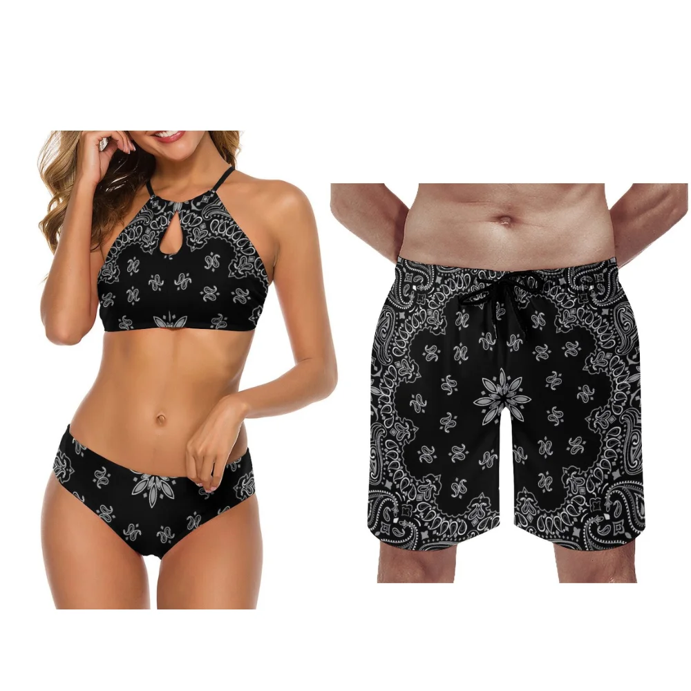 Комплект для пары бикини для отпуска 2025 года, сексуальное женское бикини с подчеркиванием фигуры, мужские повседневные пляжные брюки
Комплект для пары бикини для отпуска 2025 года, сексуальное женское бикини с подчеркиванием фигуры, мужские повседневные пляжные брюки