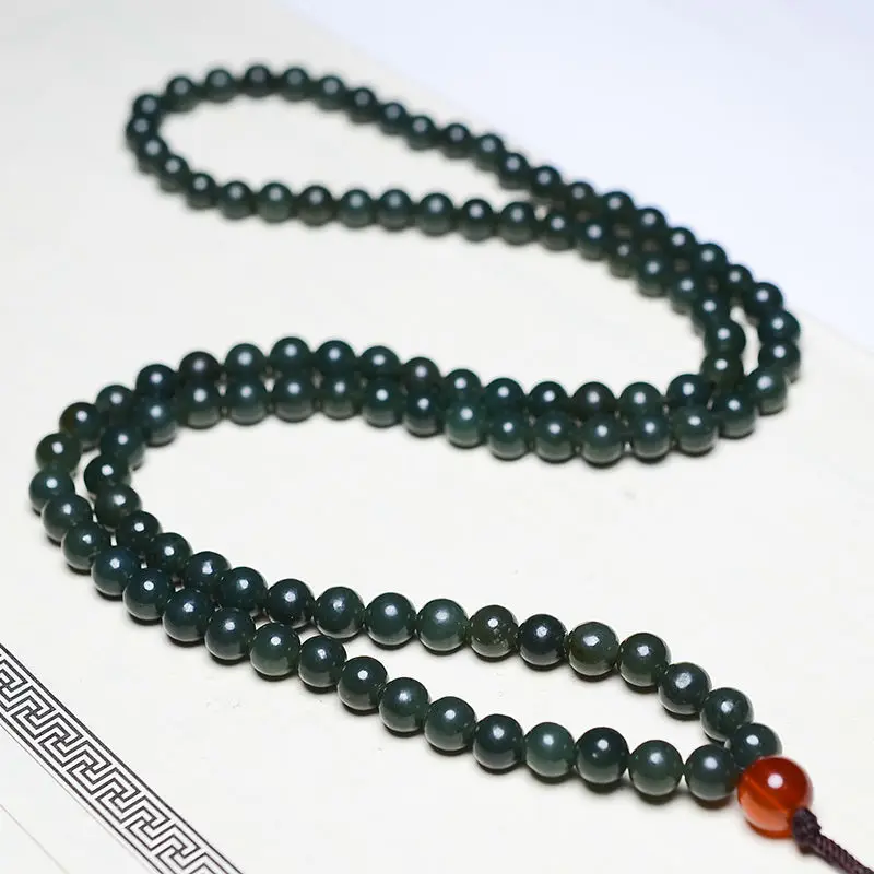 Natural real hetian jade carved 108 pieces round beads necklace pendant Sweater Chain accessories for woman men beads bracelet
Natural real hetian jade carved 108 pieces round beads necklace pendant Sweater Chain accessories for woman men beads bracelet
