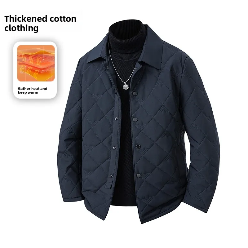 Lightweight Men's Down Cotton Jacket Comfortable Fashionable Lapel Coat for The Middle-aged Elderly Men's Outdoor Casual Jacket
Lightweight Men's Down Cotton Jacket Comfortable Fashionable Lapel Coat for The Middle-aged Elderly Men's Outdoor Casual Jacket