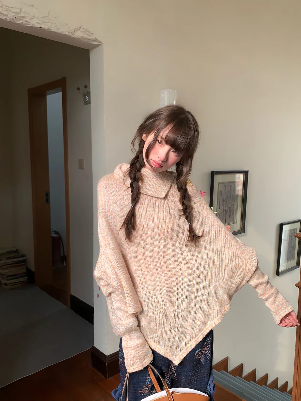 Sweet Loose Women's Knitted Top Asymmetrical Design Batsman irt Autumn Winter Polyester Viscose Long Sve Mid-Length
Sweet Loose Women's Knitted Top Asymmetrical Design Batsman irt Autumn Winter Polyester Viscose Long Sve Mid-Length