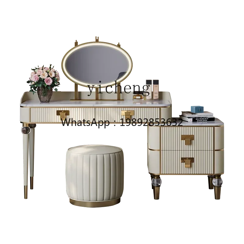 light luxury makeup table integrated bedside storage cabinet integrated high-end dresser
light luxury makeup table integrated bedside storage cabinet integrated high-end dresser