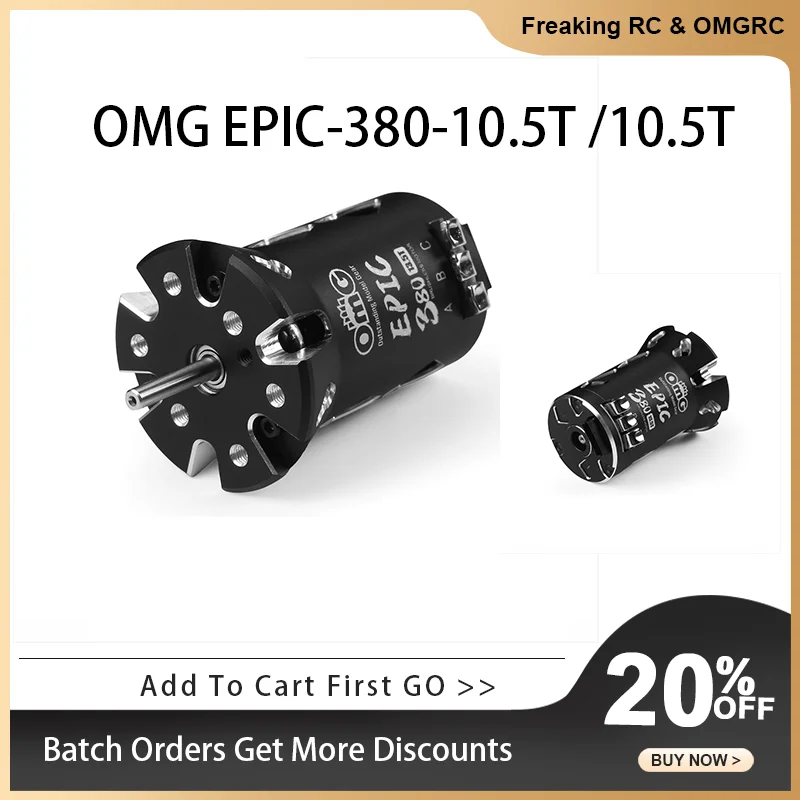 OMG EPIC-380-10.5T / 13.5T BRUSHLESS MOTOR
OMG EPIC-380-10.5T / 13.5T BRUSHLESS MOTOR