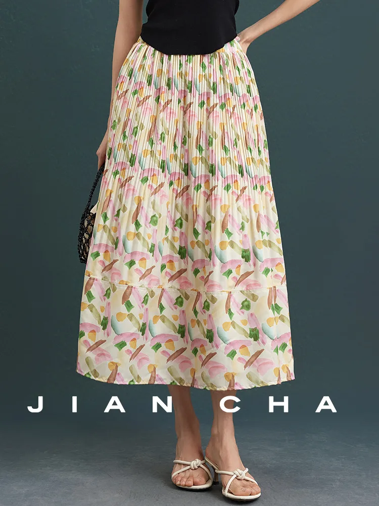 Jiancha "Artistic Brustroke" Watercolor Print adual Pr Pleat Anti-Wrinkle f-length Umbrella Skirt High Waist A-Line
Jiancha "Artistic Brustroke" Watercolor Print adual Pr Pleat Anti-Wrinkle f-length Umbrella Skirt High Waist A-Line