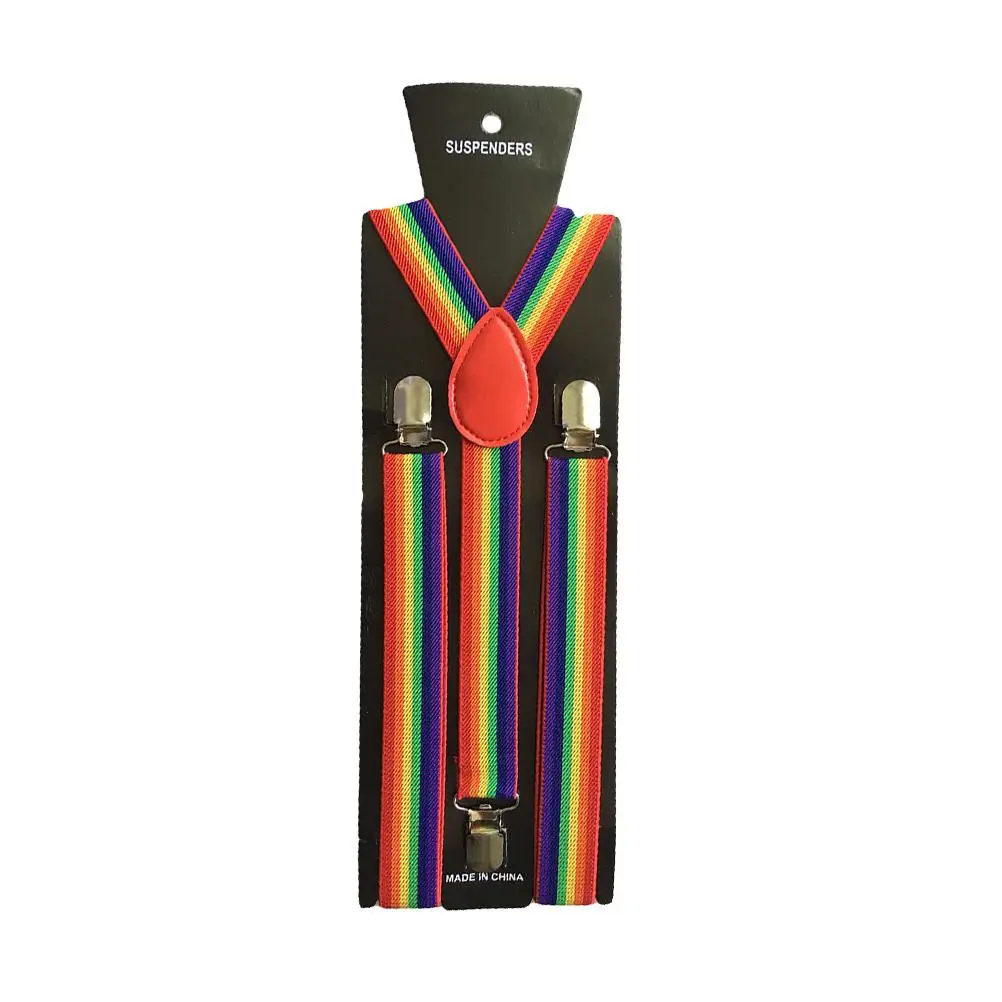 Rainbow Suspenders Unisex Elastic Clip Adjustable Comfortable Y Shape Design For Trousers Jeans Shorts Casual Formal Wear
Rainbow Suspenders Unisex Elastic Clip Adjustable Comfortable Y Shape Design For Trousers Jeans Shorts Casual Formal Wear