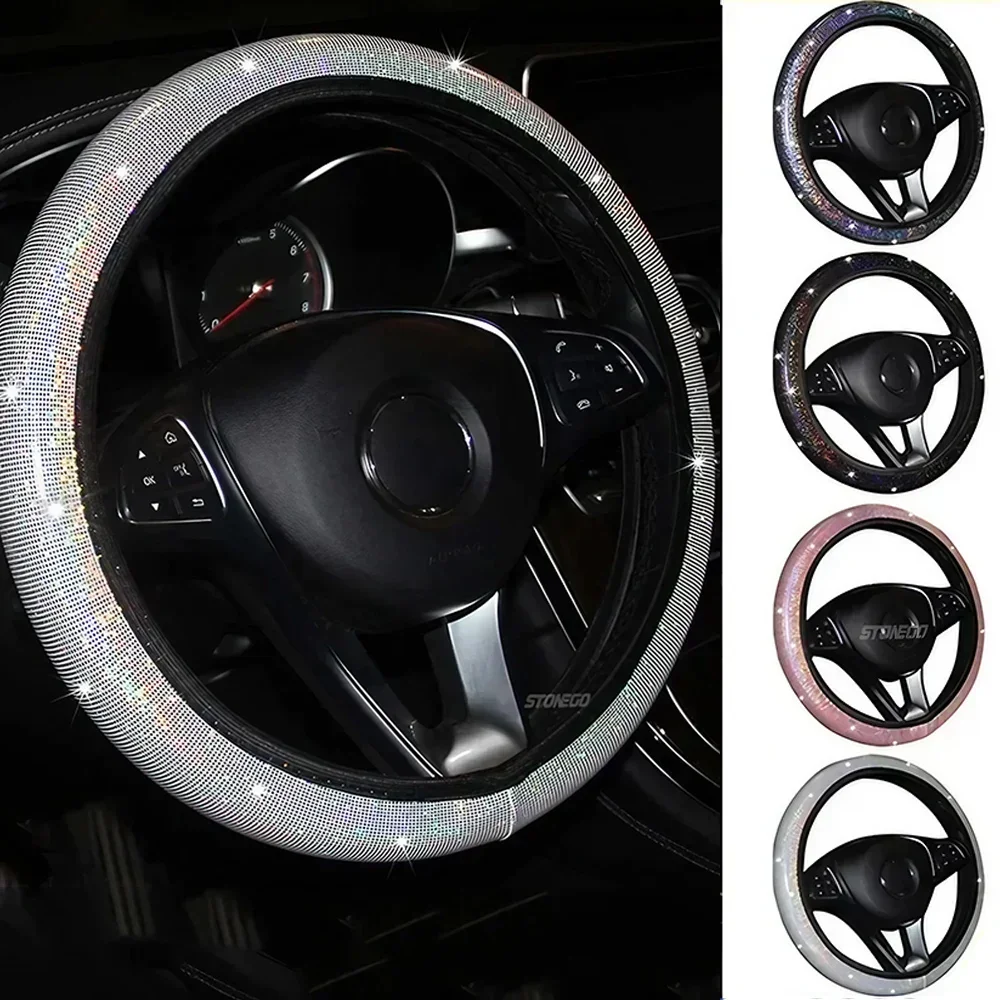Rhinestone Crystal Car Steering Wheel Cover, PU Leather, Fits Car Accessories and Car Styling, Enhances Luxury and Comfort
Rhinestone Crystal Car Steering Wheel Cover, PU Leather, Fits Car Accessories and Car Styling, Enhances Luxury and Comfort
