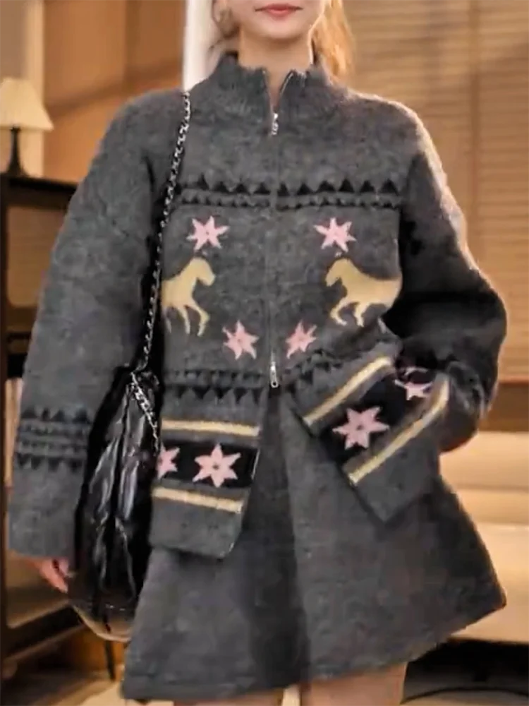 Korean Design Knitted round Ne Sweater Faionable Ele plus Size Slimming Women's Top f High Collar Long Sve Woolen
Korean Design Knitted round Ne Sweater Faionable Ele plus Size Slimming Women's Top f High Collar Long Sve Woolen