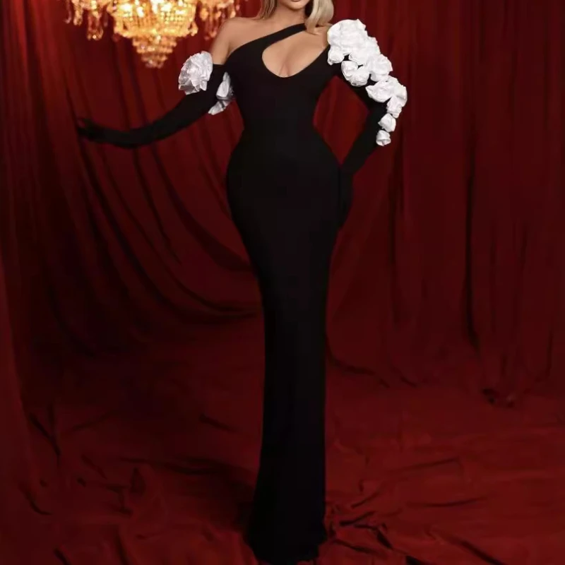 Black bandage dress applique long-sleeved party ew hot-selling sexy classic high-end dress dance clothes
Black bandage dress applique long-sleeved party ew hot-selling sexy classic high-end dress dance clothes