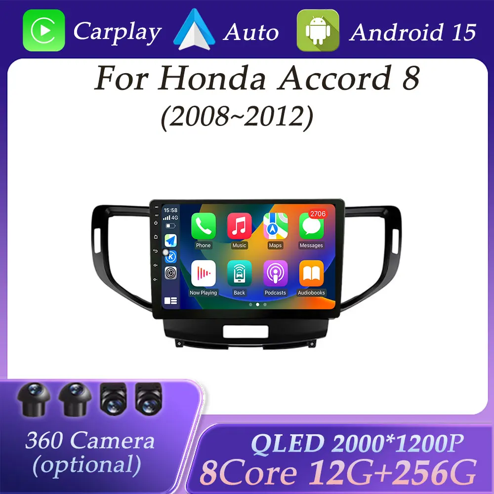 DSP Stereo for Honda Accord 8 2008-2012 BT WiFi Wireless Carplay Car Radio Video Multimedia Player GPS Navigation QLED Screen
DSP Stereo for Honda Accord 8 2008-2012 BT WiFi Wireless Carplay Car Radio Video Multimedia Player GPS Navigation QLED Screen