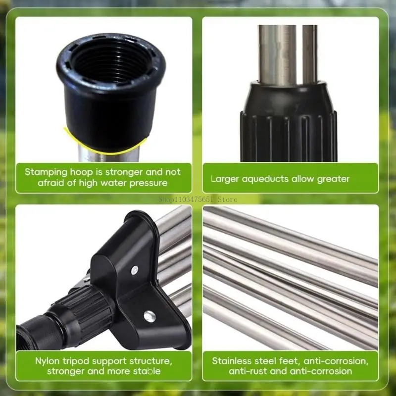 Garden Sprinkler Tripod With Quick Connection 1Inch Fittings Wide Area Coverage
Garden Sprinkler Tripod With Quick Connection 1Inch Fittings Wide Area Coverage