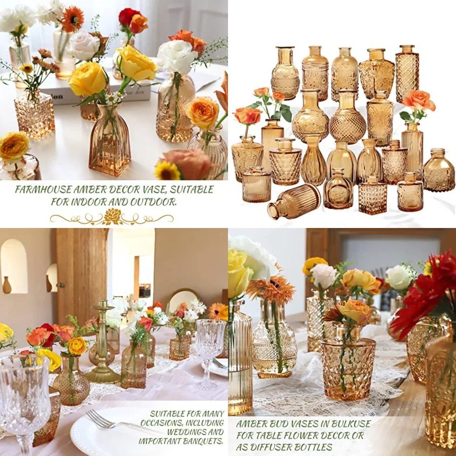 Set of 22 Glass Mini Bud Vase For Bulk Rustic Wedding Decorations, Centerpieces, Vintage Look Home Table Flower Décor
Set of 22 Glass Mini Bud Vase For Bulk Rustic Wedding Decorations, Centerpieces, Vintage Look Home Table Flower Décor